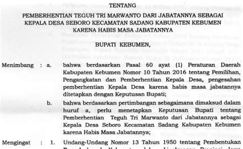 Contoh Surat Keputusan Bupati Tentang Penetapan Lokasi Terbaru Otosection