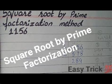 Find Square Root By Prime Factorization Method In Urdu Square Root Of