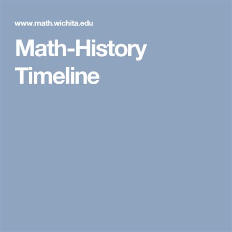 Math-History Timeline | History timeline, Math, Timeline