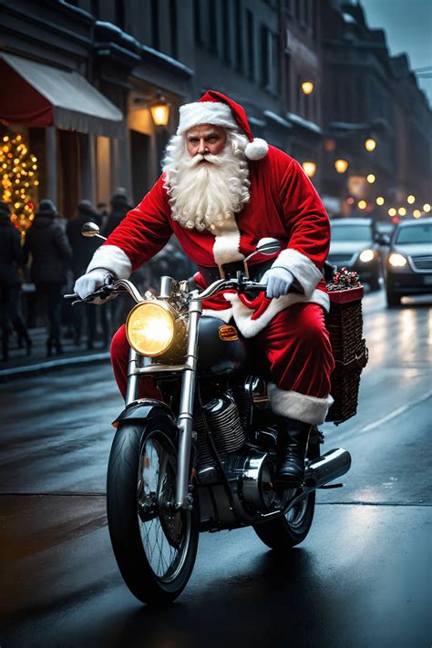 Santa biker by evgenykozlov on DeviantArt