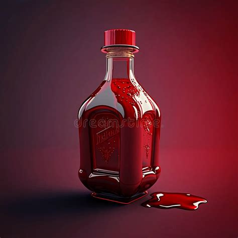 A Bottle of Blood Digital Art Stock Illustration - Illustration of ...