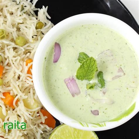 Mint Raita Recipe Raita Chutney Swasthi S Recipes