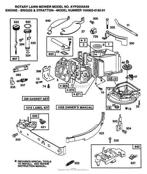 AYP Electrolux 2034A59 1999 Before Parts Diagram For BRIGGS AND