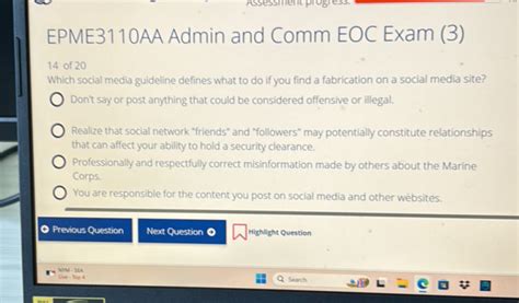Admin And Comm Eoc Exam
