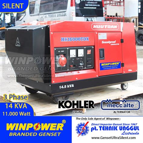 Genset Kohler 14 KVA Silent Mecc Alte 11000 Watt HK16000TDX Jual