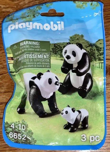 Playmobil Panda 6652 3 Pandas Maman Papa Et Bébé Neuf Eur 655