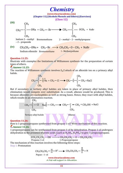 Ncert Solutions For Class 12 Chemistry Chapter 11 Alcohol Phenol Ether