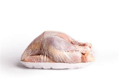 Poulet Entier Cru Dans L Emballage En Plastique Image Stock Image Du