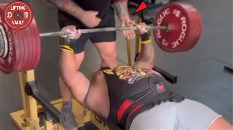 Julius Maddox Fails 730 Lbs Bench YouTube