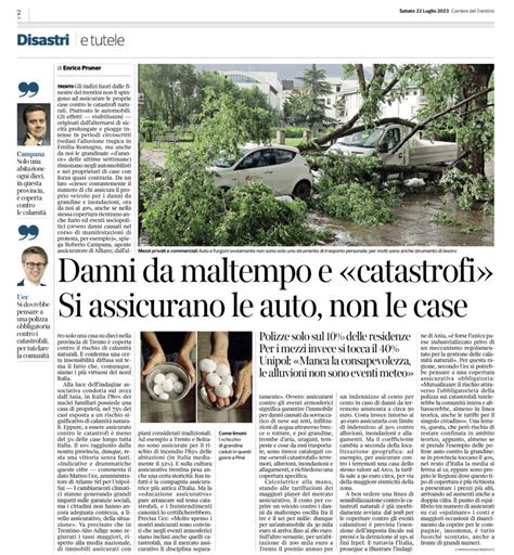 Danni Da Maltempo E Catastrofi Si Assicurano Le Auto Non Le Case