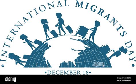 International Migrants Day Banner Design illustration Stock Vector