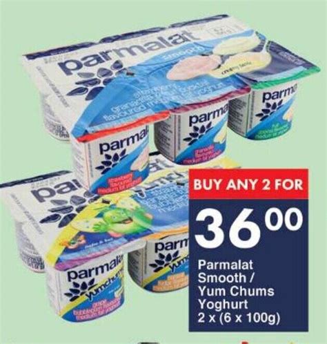 Parmalat Smooth Yum Chums Yoghurt 2 X 6 X 100g Offer At President Hyper