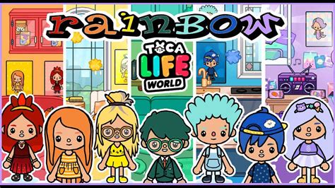 Toca Life World Wszystkie Kolory T Czy Teczowy Domek I Postacie The