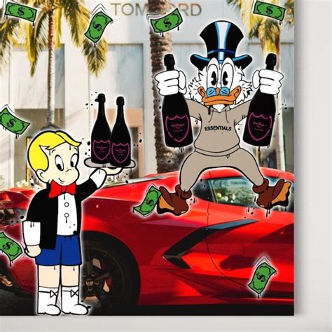 Scrooge Mcduck X Richie Rich Canvas Alec Monopoly Inspired Amex