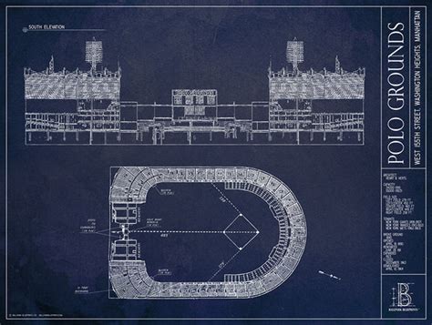 Polo Grounds | New York | Polo Grounds Baseball Gifts – Ballpark Blueprints