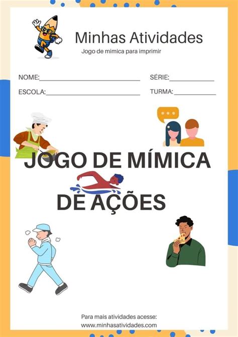 Jogo De Mimica Para Imprimir