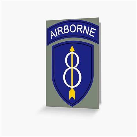 8th Airborne Infantry Division US Army Historical Greeting Card