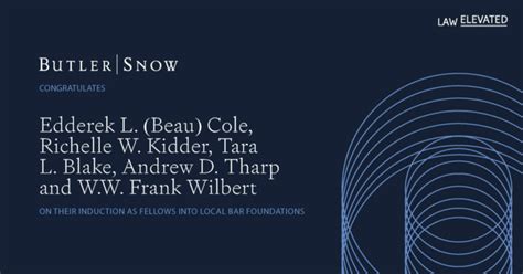 Butler Snow Butler Snow Attorneys Inducted Into Local Bar Foundations