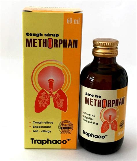 Siro ho METHORPHAN (TRAPHACO) hộp 1 lọ 60ml