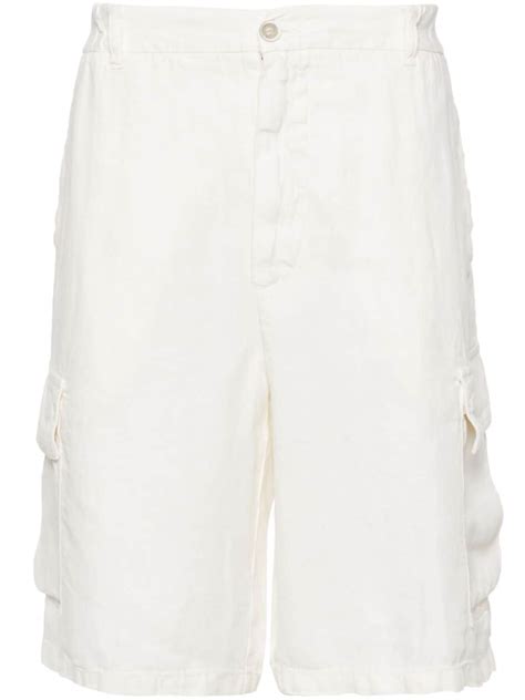 120 Lino Twill Linen Cargo Shorts Farfetch