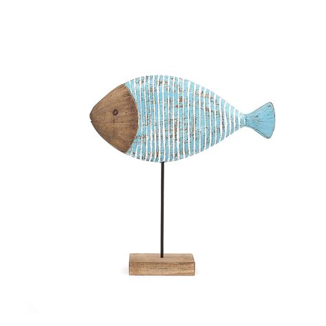 Une Magnifique D Coration Poisson En Bois Marini Re Turquoise