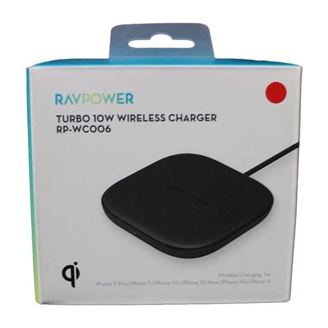 未使用未使用品 RAVPOWER Turbo 10W Wireless Charger ワイヤレス充電器 RP WC006 ブラック