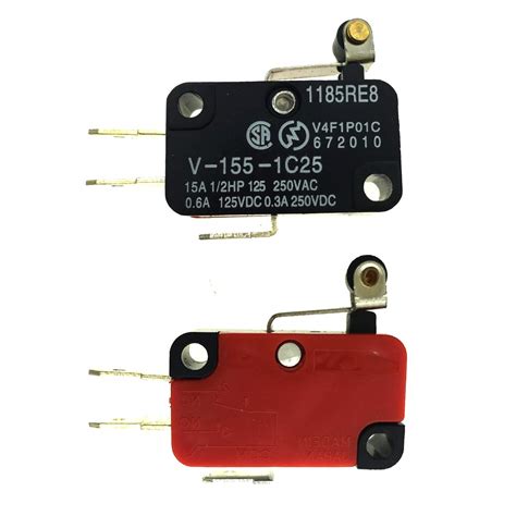 V 155 1C25 Micro Limit Switch Short Roller Lever Arm SPDT Snap Action