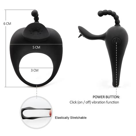 New Penis Ring Vibration Modes Battery Powered Vibrators For Mens