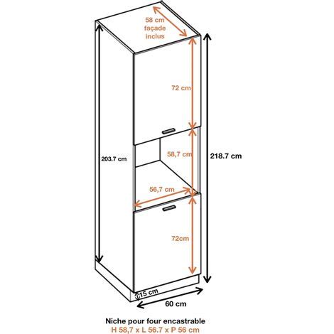 Colonne De Cuisine Pour Four Encastrable Bellissi Blanc Brillant