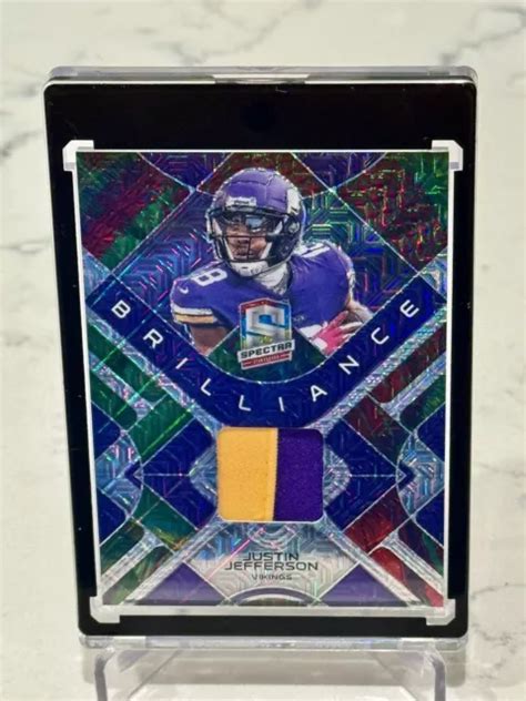 Panini Spectra Justin Jefferson Meta Brilliance Couleurs Patch