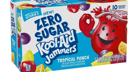 Kool-Aid Jammers Tropical Punch Zero Sugar 10-Pack Only $1.90 on Amazon ...