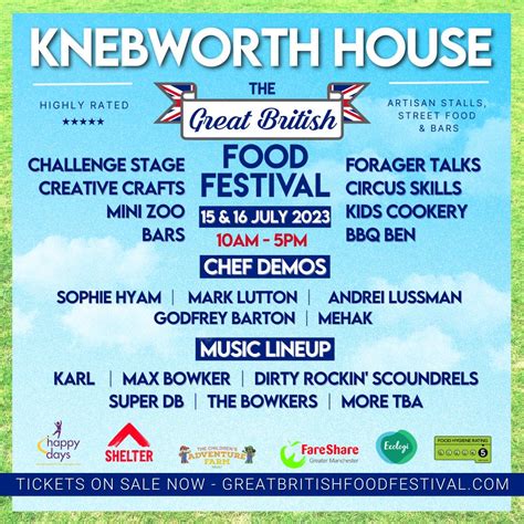 Knebworth Line Up Is Here Great British Food Festival