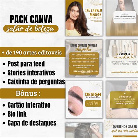 Pack Canva Salão de Beleza Thaynara Moraes Dos Santos Ribeiro Hotmart