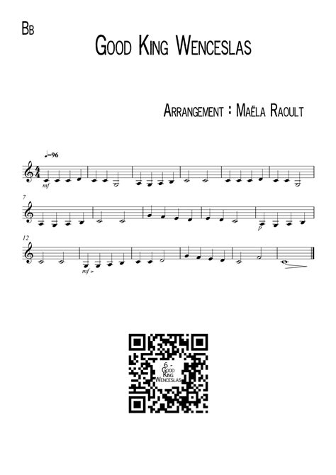 Good King Wenceslas arr Maëla Raoult by Maëla Raoult Sheet Music for