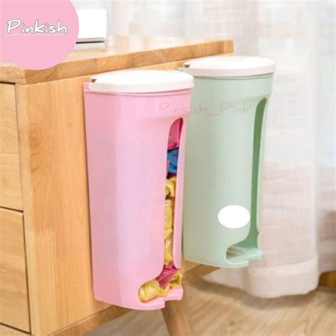 Jual Dispenser Kantong Plastik Sampah Tempel Dinding Pink Shopee