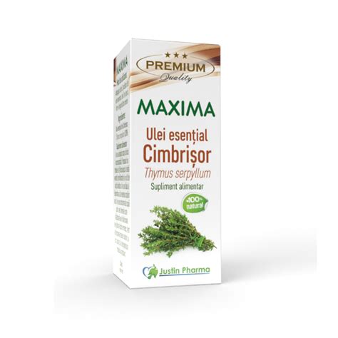 Ulei Esential De Cimbrisor Maxima 10 Ml Justin Pharma Farmacia Tei