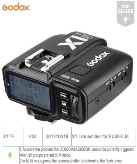 Godox X1t F Fujifilm Firmware Update Available Fuji Rumors