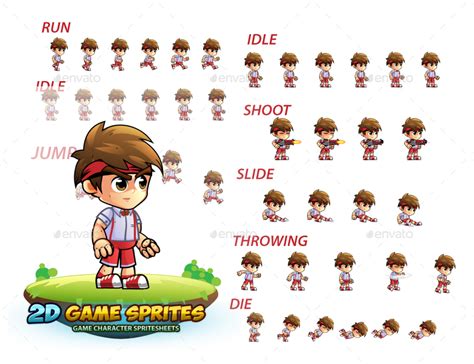 Jovi 2d Game Character Sprites Game Assets Graphicriver