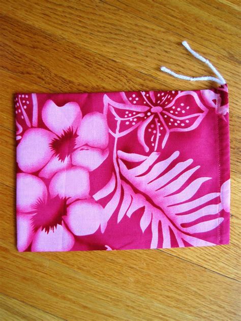 Hawaiian Drawstring Bags 6 X 8 Pink Fuchsia By MaliakeiBags