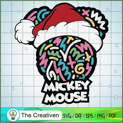 Mickey Mouse Head Color Line Svg Christmas Svg Cartoon Svg Disney