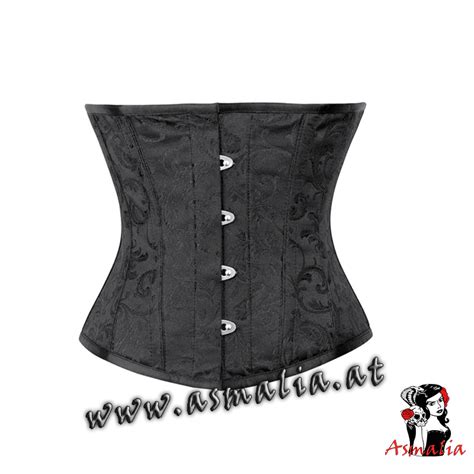 Schwarz Brokat Unterbrust Korsett Gerade Asmalia Gothic Shop