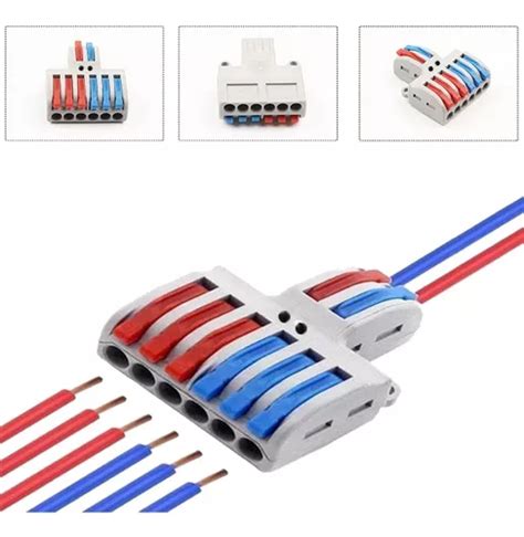 10pçs Conector Emenda Derivacao 2x6 Fio Alavanca Frete grátis