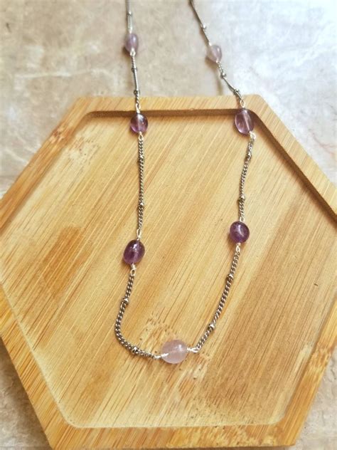 Amethyst Choker Necklace Amethyst Choker Amethyst Necklace - Etsy