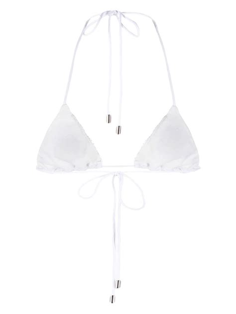 Poster Girl Lena Triangle Cup Bikini Top In White Modesens