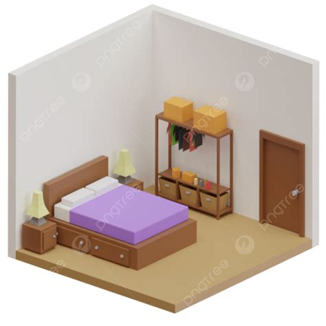 Isometric Bed Room Setup Bed Room Setup Bed Room Room Transparent