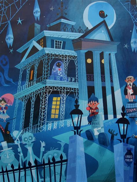 DISNEY HAUNTED MANSION RIDE Art Giclee on Canvas by Joey Chou ...