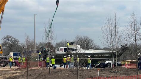 Retired Marine One Helicopter Arrives at Bush Library and Museum - WTAW ...