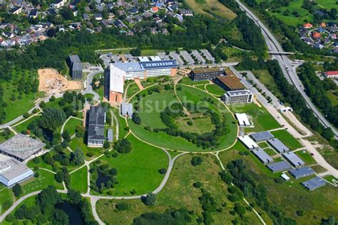 Flensburg aus der Vogelperspektive Campus Gebäude der Universität EUF