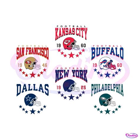 Vintage Helmet NFL Team SVG Bundle - Oladino