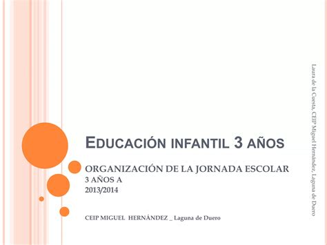 Jornada escolar 3 años educación infantil PPT